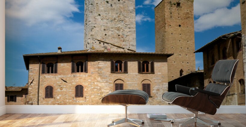 Visit to San Gimignano in Tuscany at Piazza del Duomo Wall Murals