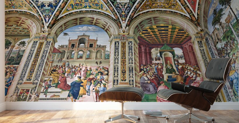 Exploring the piccolomini library in siena tuscany italy Wall Murals