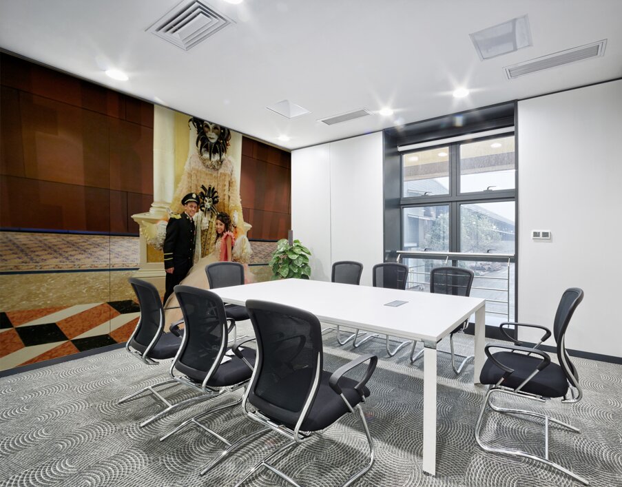 Venetian masks at the lobby of venetian Hotel. Las Vegas Nevada USA Wall Printing