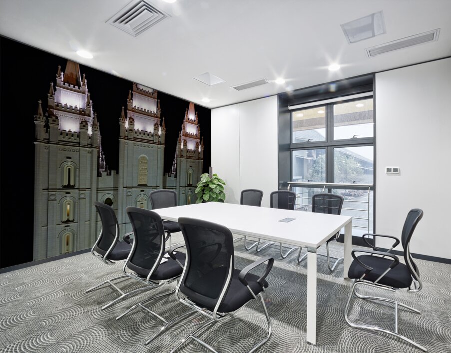 Salt Lake Mormon Temple. Salt Lake City Utah USA Wall Printing