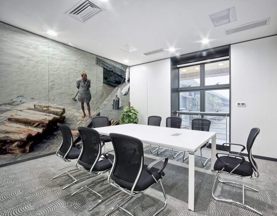 Nepal. Kathmandu. Cremation in Pashupatinath Wall Printing