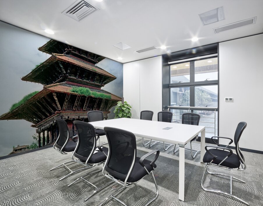 Nepal. Kathmandu. Durbar Square Wall Printing