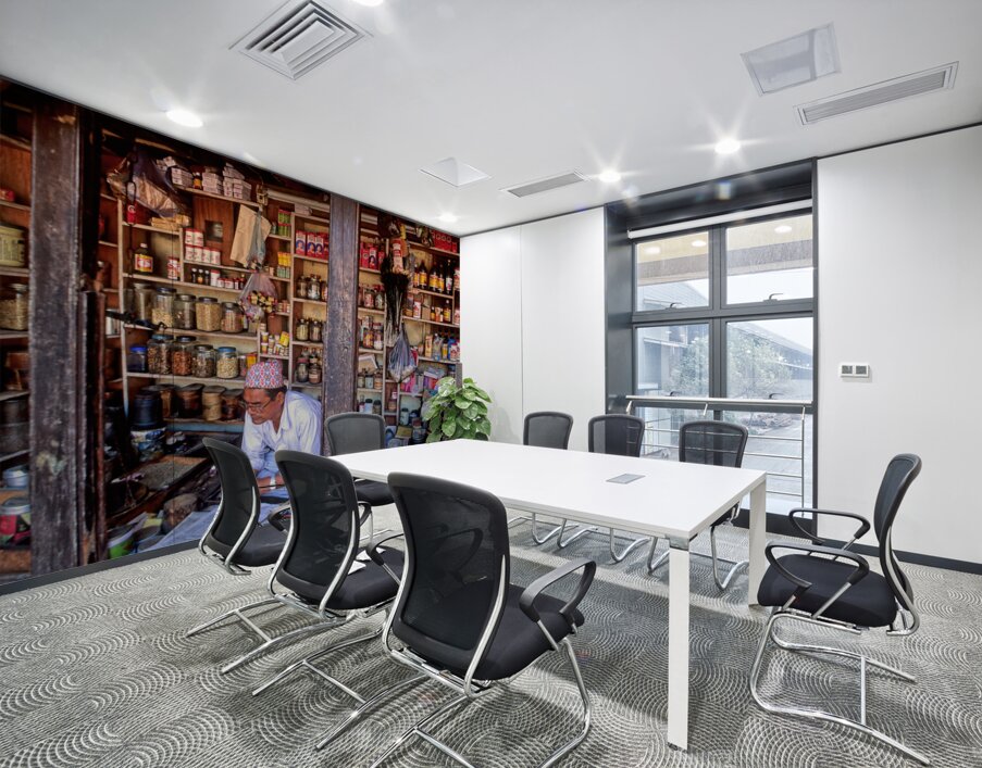 Nepal. Kathmandu. Grocer Wall Printing