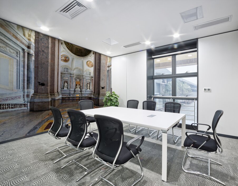 Caserta Campania Italy. The Royal Palace. The upper vestibule Wall Printing