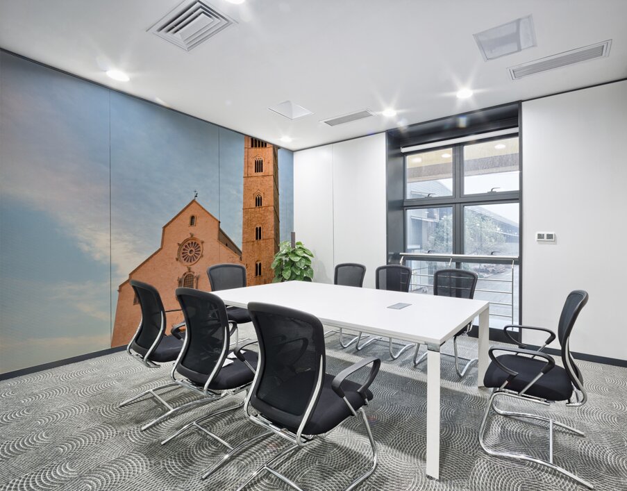 Apulia Puglia Italy. Trani. Basilica Cattedrale Beata Maria Vergine Assunta dedicated to Saint Nicholas at dusk Wall Printing
