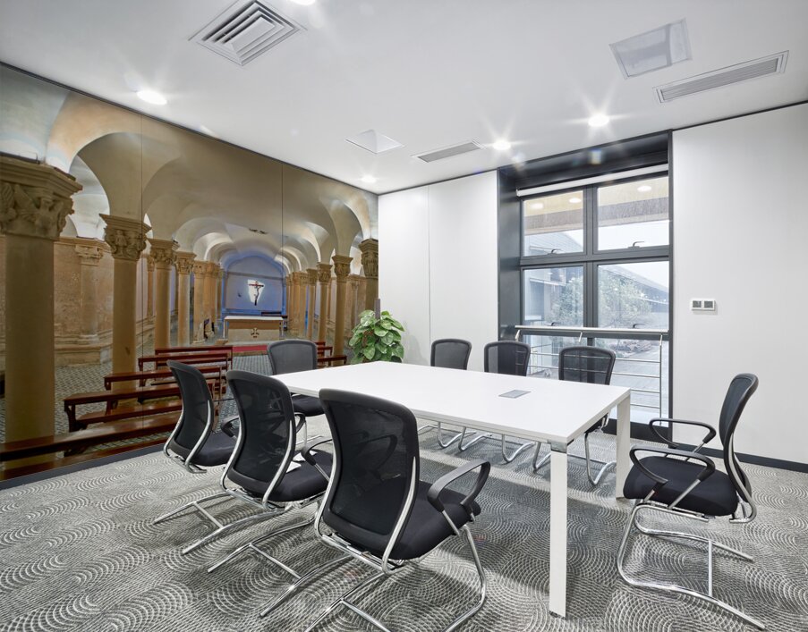 Apulia Puglia Salento Italy. Lecce. Cathedral Maria Santissima Assunta and Saint Orontius. The crypt Wall Printing