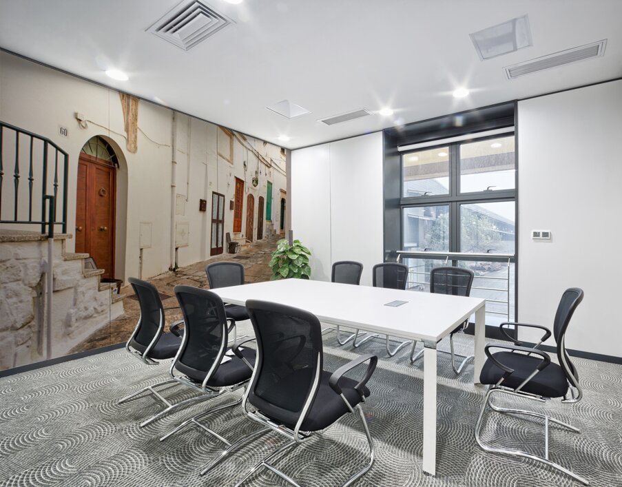 Apulia Puglia Italy. Ostuni. The white town. The narrow alleys of the old town Wall Printing