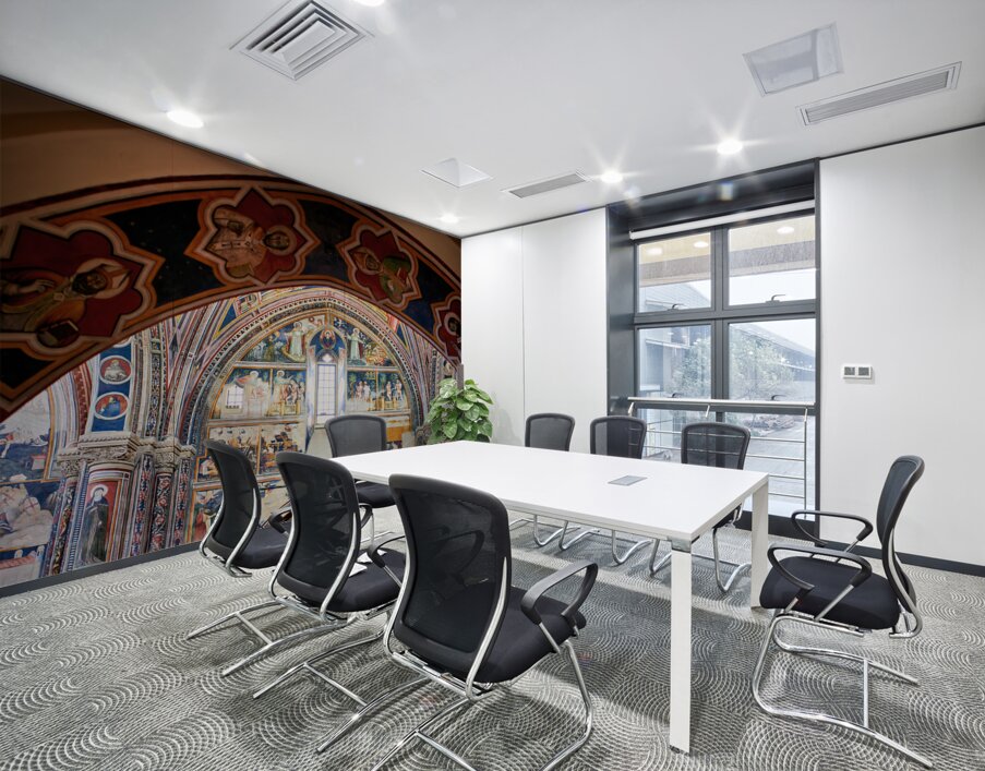 Salento. Apulia Puglia Italy. Galatina. Santa Caterina dAlessandria church. Frescoes by Francesco dArezzo Wall Printing