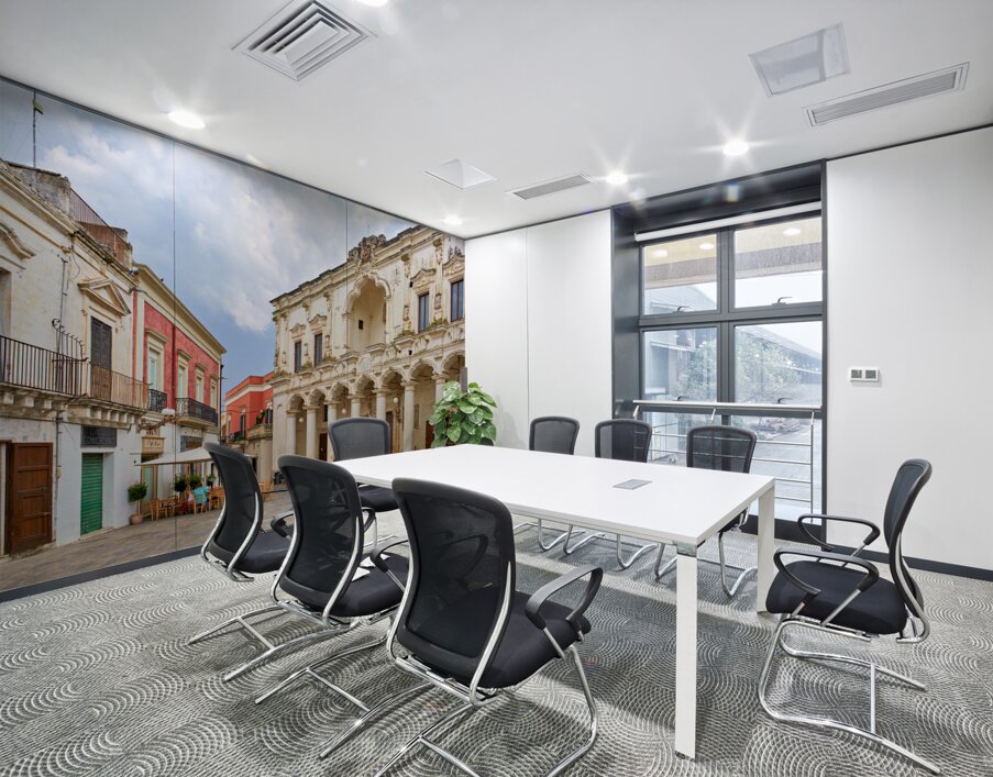 Salento. Apulia Puglia Italy. Nardò. Salandra square Wall Printing