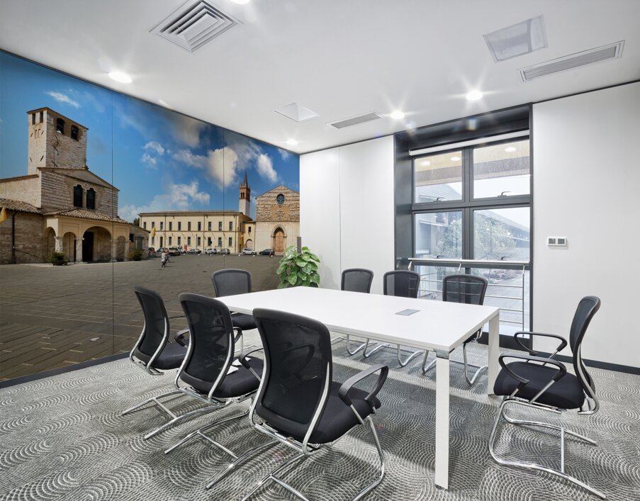 Foligno Umbria Italy. The church of Santa Maria Infraportas Wall Printing