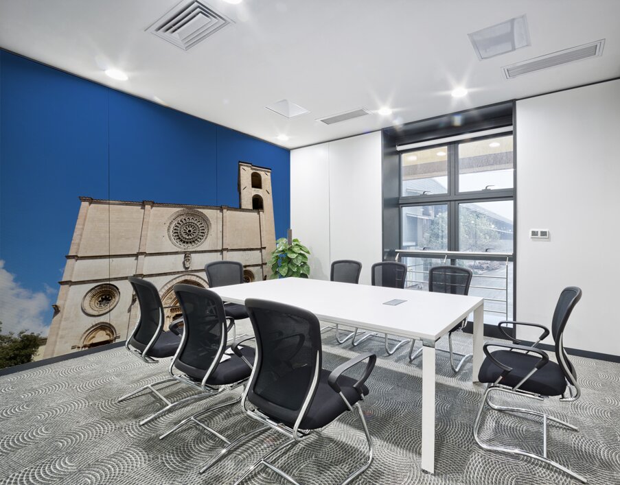 Todi Umbria Italy. Concattedrale della Santissima Annunziata. Cathedral. Piazza del Popolo Wall Printing