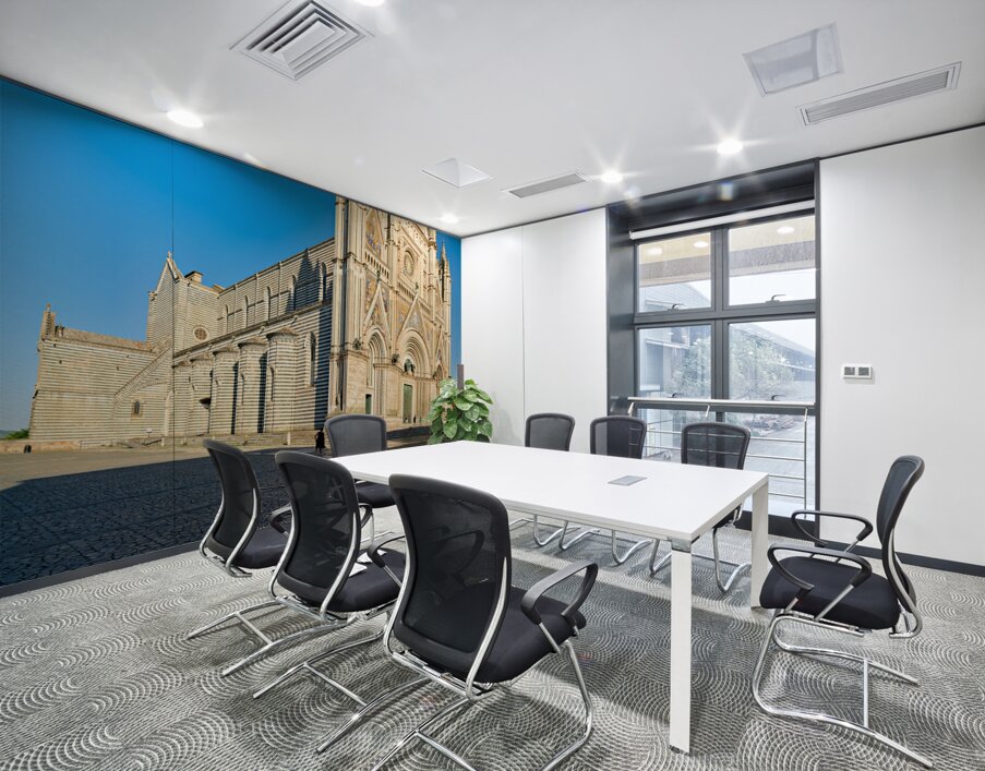 Orvieto Umbria Italy. The facade of the Cathedral Wall Printing