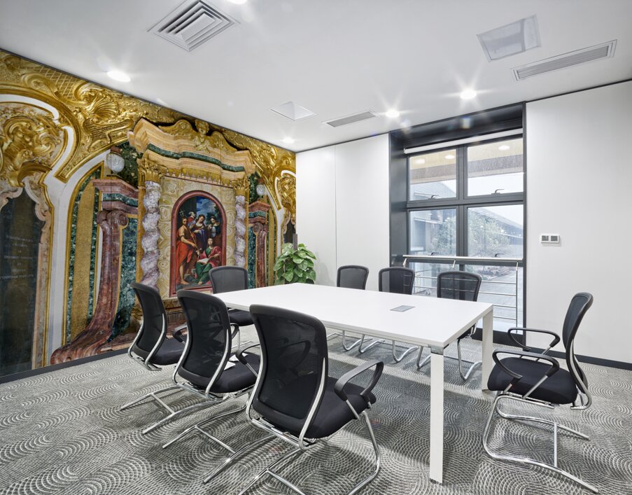 Orvieto Umbria Italy. The chapel of the Madonna di San Brizio frescoed by Fra Angelico and Benozzo Gozzoli Wall Printing