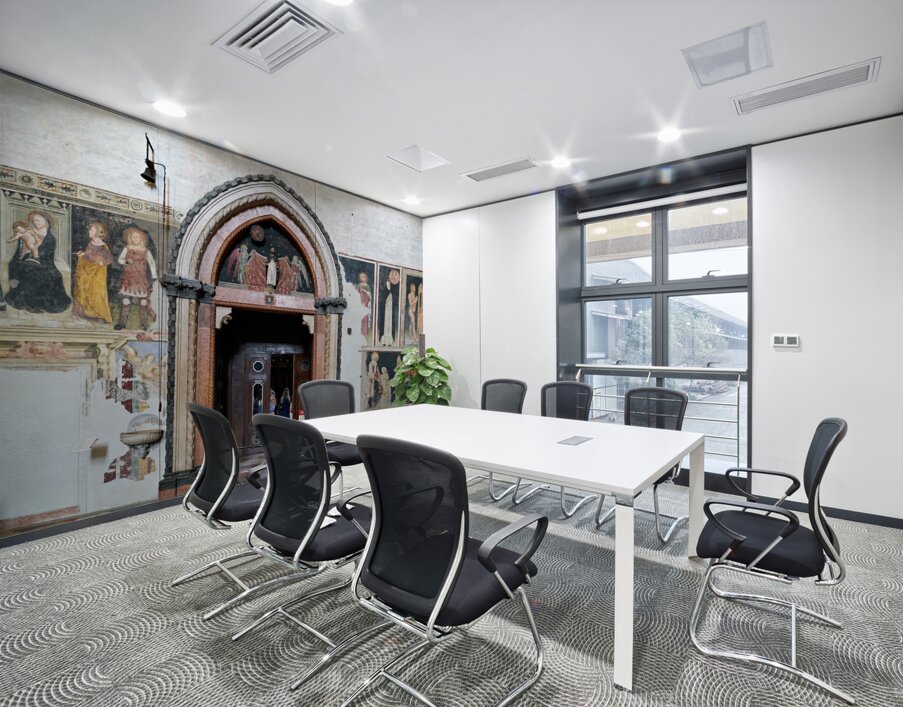 Verona Veneto Italy. The Basilica of Saint Anastasia. The entrance of the Cappella Giusti Giusti chapel Wall Printing