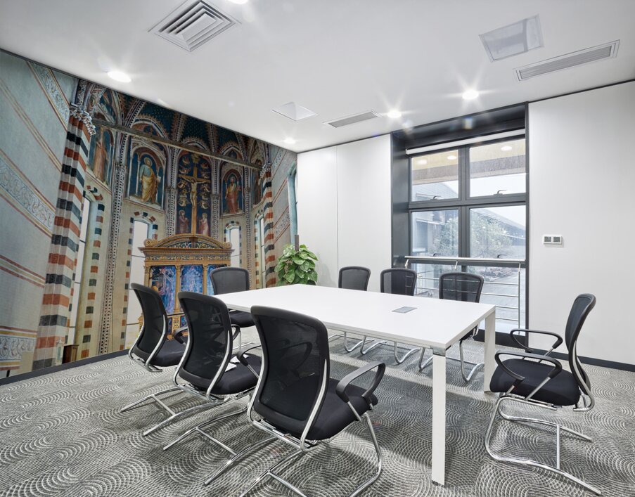 Verona Veneto Italy. The Basilica of San Zeno. Painting of Andrea Mantegna Wall Printing