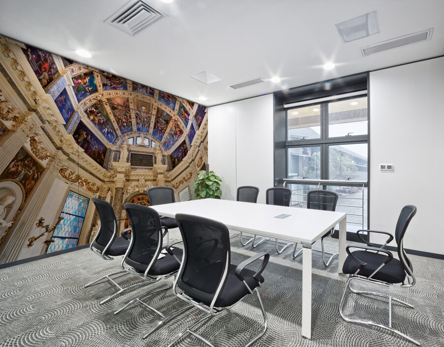 Vicenza Veneto Italy. Santa Corona is a Gothic-style Roman Catholic church Wall Printing