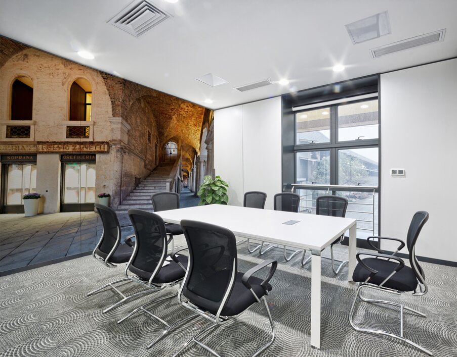 Medieval arcade in Piazza dei Signori. Vicenza Veneto Italy Wall Printing