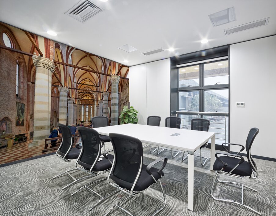 Vicenza Veneto Italy. The interiors of the church of San Lorenzo Wall Printing