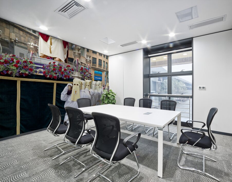 Zaragoza. Saragossa. Aragon. Spain.  Processions of the Easter Holy Week Wall Printing