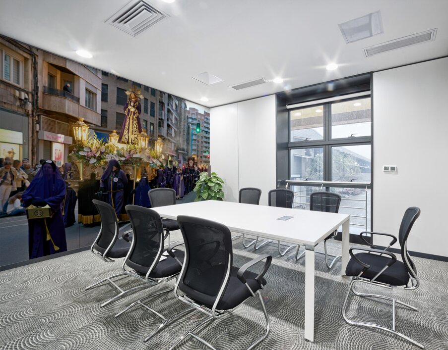 Zaragoza. Saragossa. Aragon. Spain.  Processions of the Easter Holy Week Wall Printing