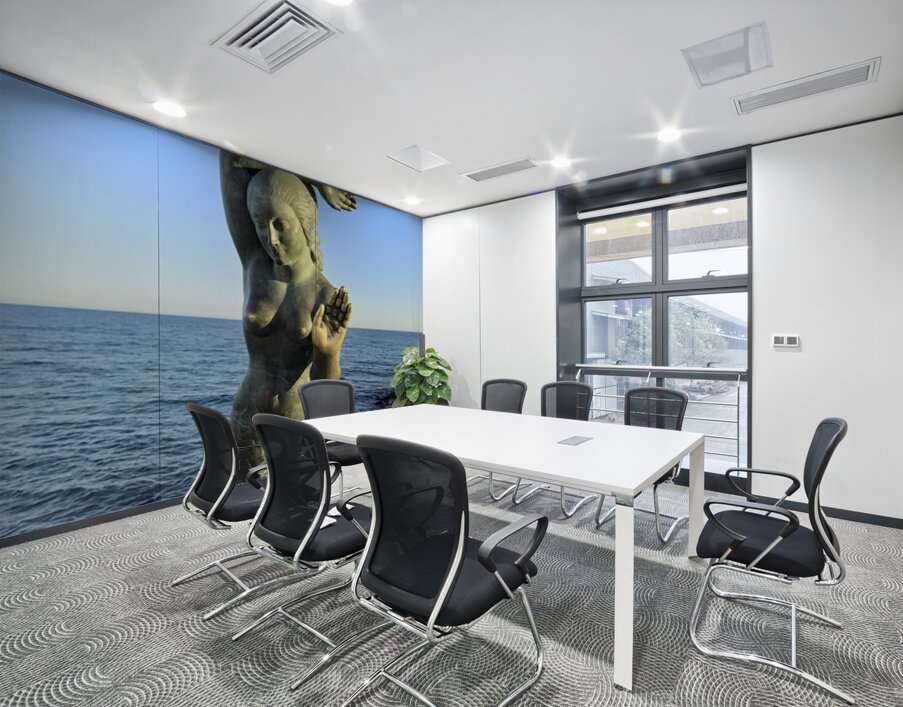 Sitges Catalunya Spain. Sculpture of the Queen of the Seas by Pedro Jimenez Corona on Mazatlans Malecon Wall Printing