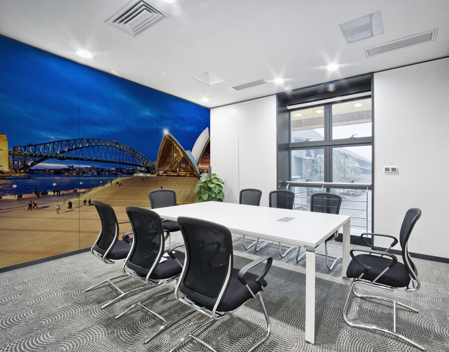 Sydney Opera House and Harbour Bridge at dusk. Wall Printing