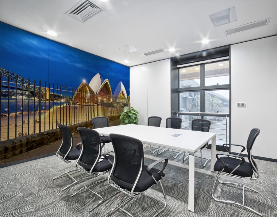 Sydney Opera House and Harbour Bridge at dusk. Wall Printing