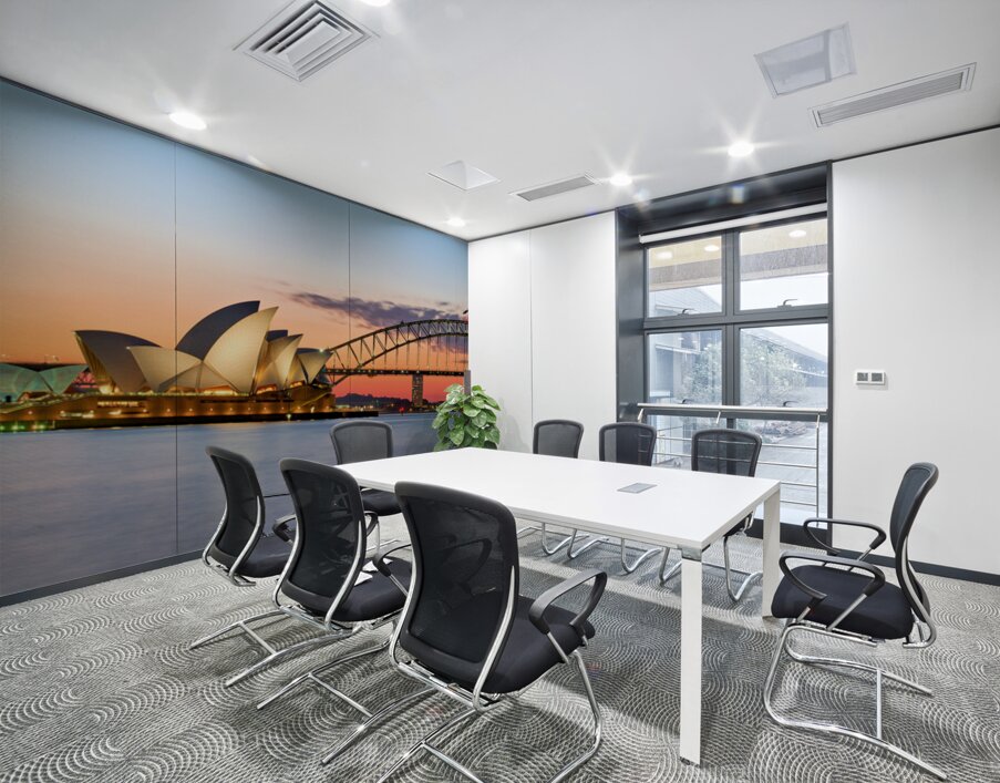 Sydney Opera House and Harbour Bridge at sunset. Wall Printing
