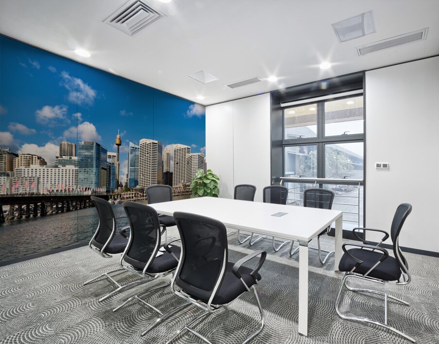 Sydney Harbour skyline with bridge and boats. Wall Printing