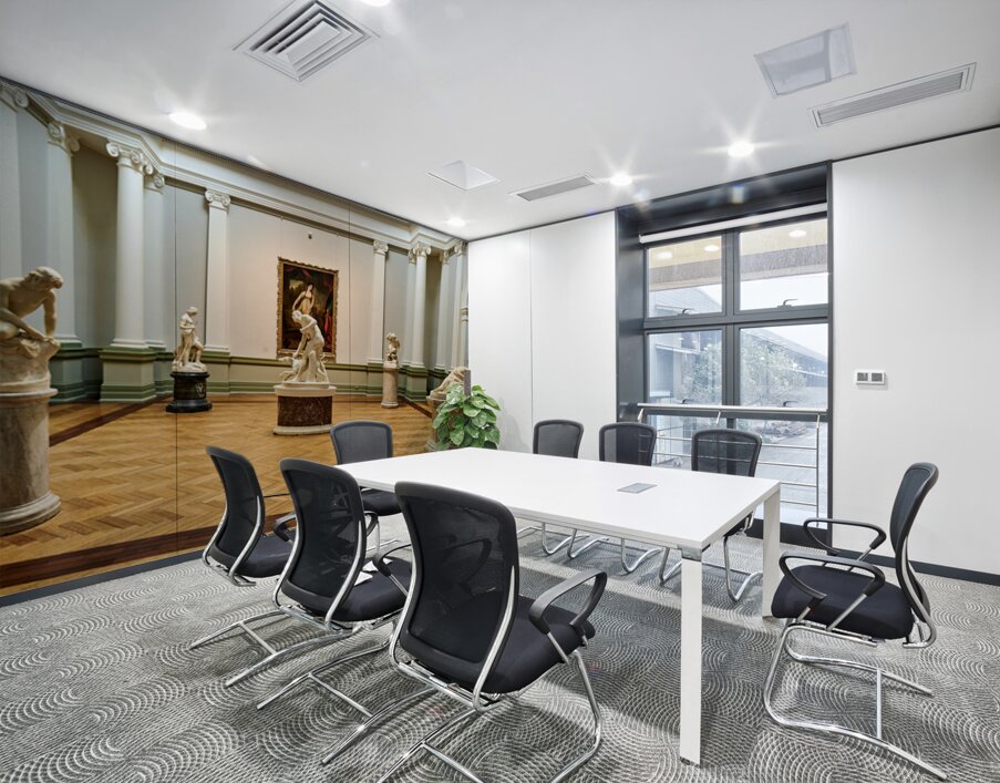 Sculptures and paintings in an art gallery in Sydney Wall Printing