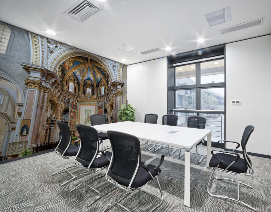 Valencia Cathedral features stunning architecture and altar deta Wall Printing