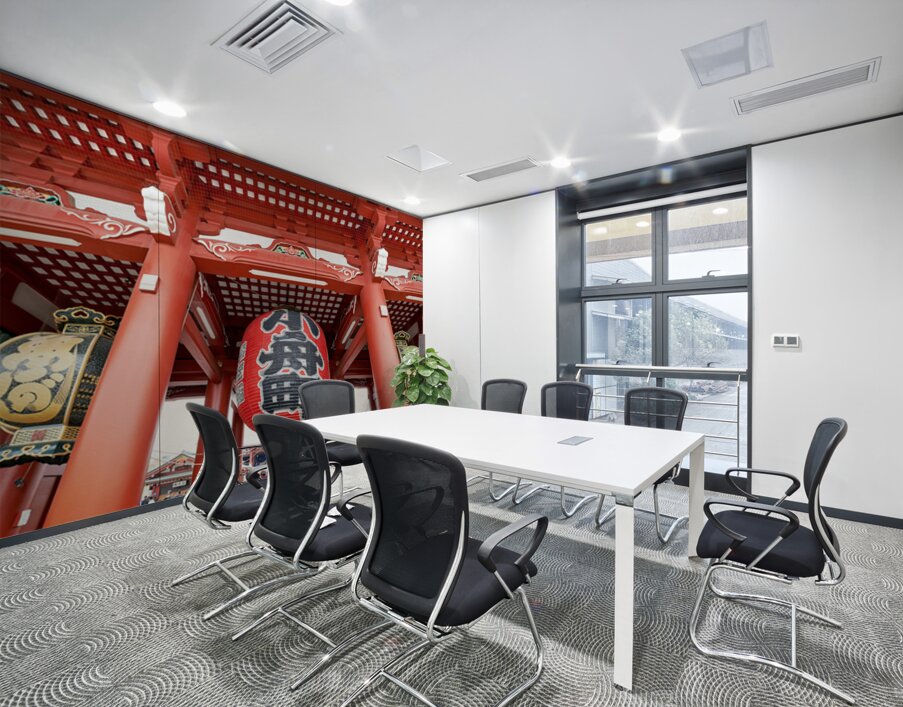Senso ji temple entrance in Asakusa Tokyo during busy visiting  Wall Printing