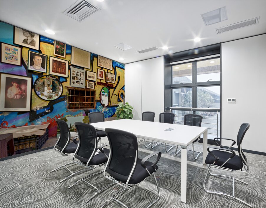 Flea market scene in Monastiraki Athens with colorful wall art Wall Printing