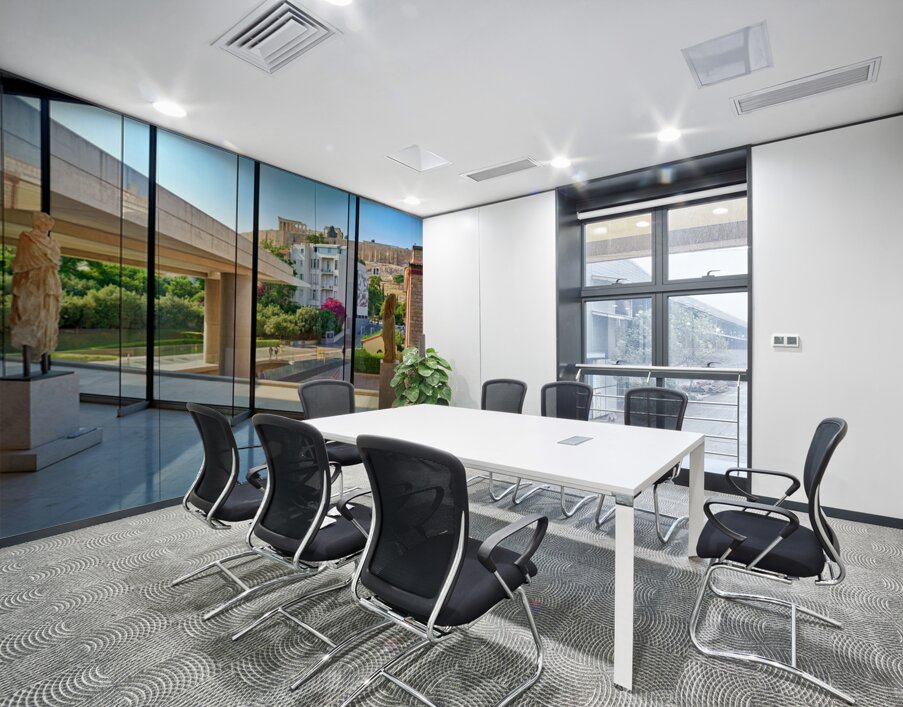 View of the acropolis from the acropolis museum in athens greece Wall Printing