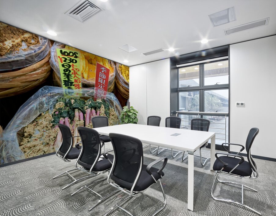 Colors and activities at Nishiki Market in Kyoto Japan Wall Printing