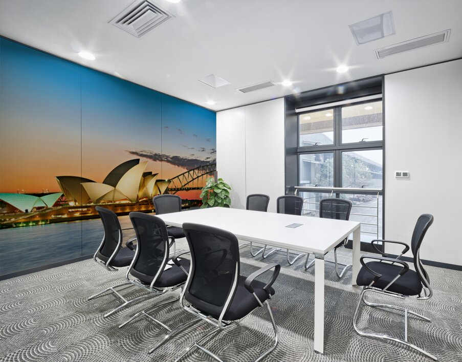 Sydney Opera House and Harbour Bridge at sunset. Wall Printing