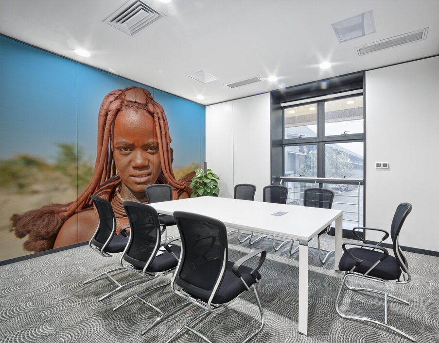 Portrait of a Himba woman in Namibias Kunene region Wall Printing