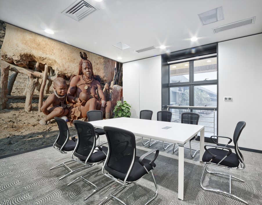Mother and son in Himba village in Kunene Region of Namibia Wall Printing