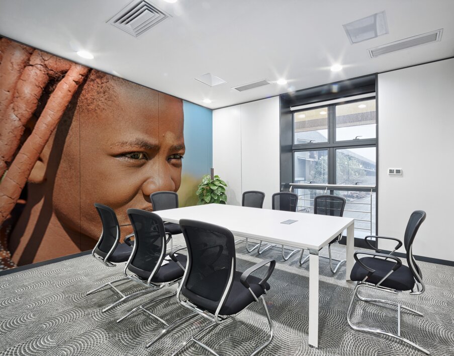 Portrait of a Himba woman in Kunene region of Namibia during the Wall Printing
