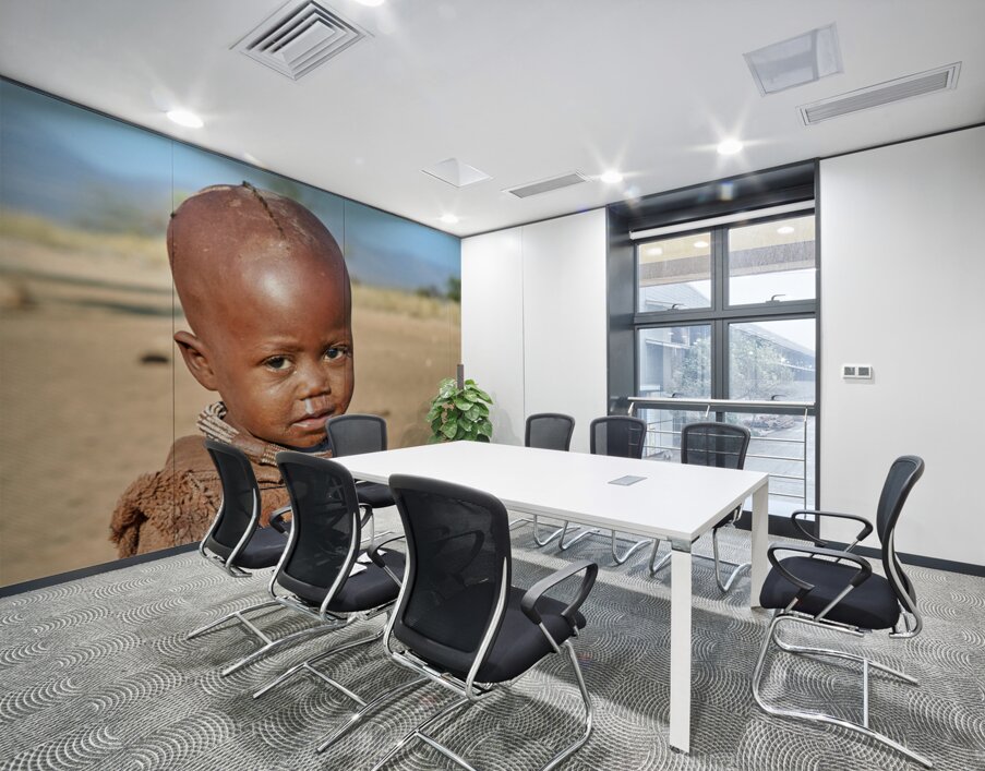 Portrait of a child from Himba village in Kunene region of Namib Wall Printing