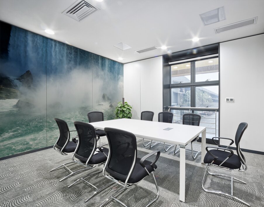 Maid of the Mist boat with tourists at Niagara Falls. Wall Printing