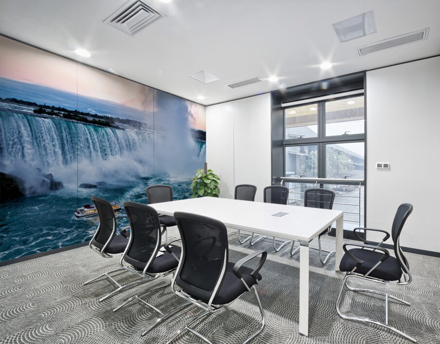 Hornblower boat approaches powerful Niagara Falls. Wall Printing