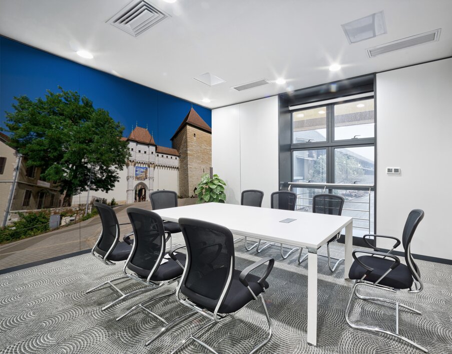 Visit to the castle in Annecy Haute Savoie France during a sun Wall Printing