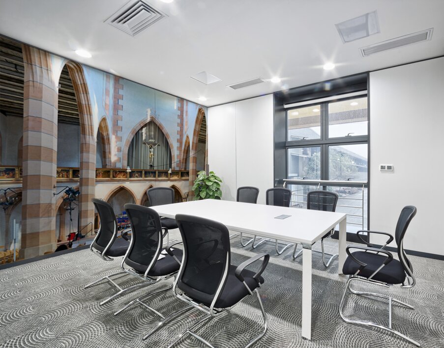 Concert setup at Eglise Saint Matthieu in Colmar Alsace Wall Printing