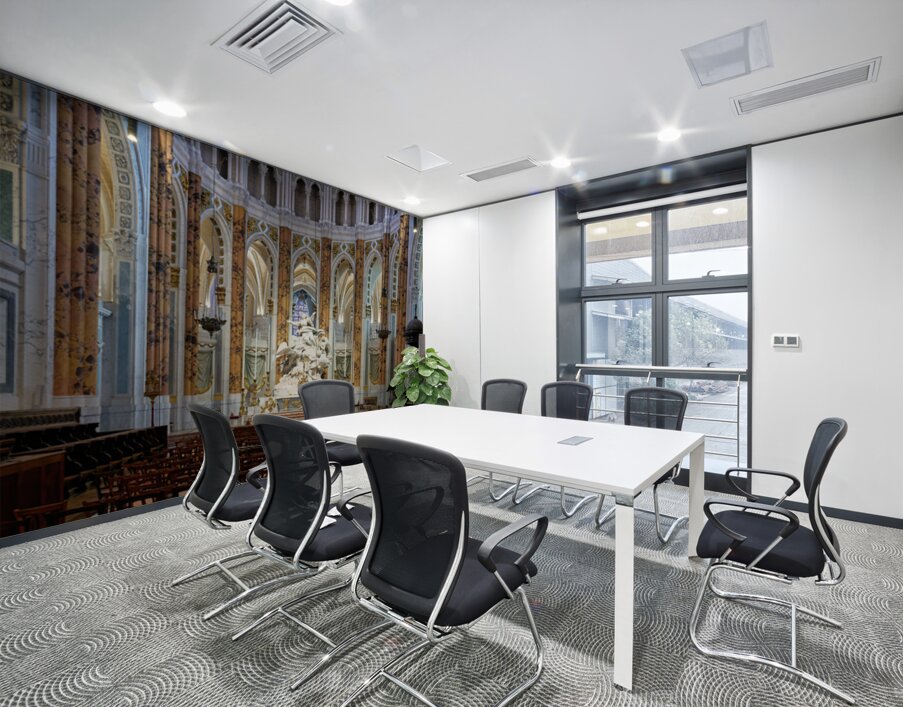 Explore Chartres Cathedral in Chartres France with visitors insi Wall Printing