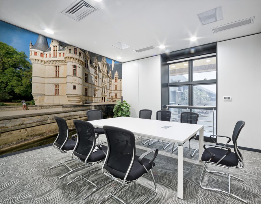 Chateau dAzay le Rideau in Loire Valley France near the water Wall Printing