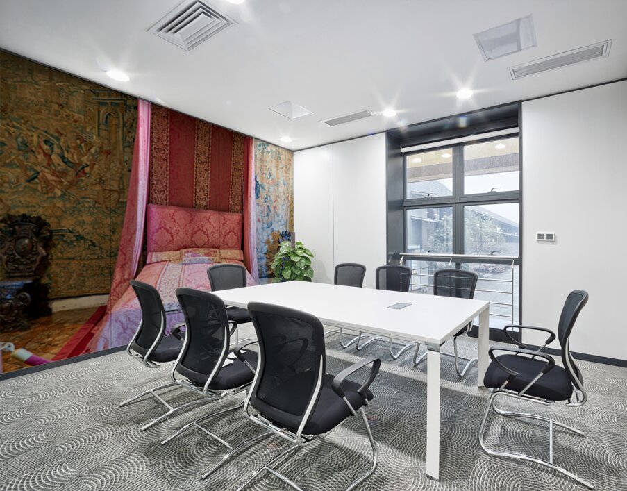 Visit to the historic bedroom of Chateau de Chenonceau in France Wall Printing