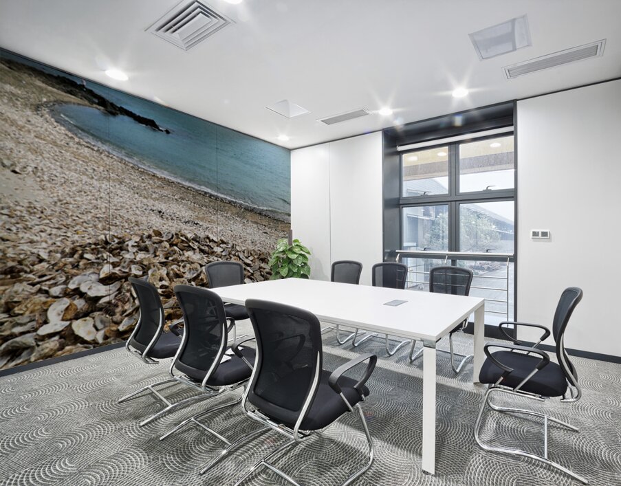 Oyster shells lay on the beach of Cancale Brittany France Wall Printing