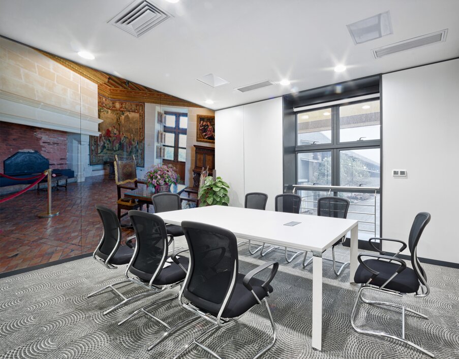 Interior of Chateau de Chenonceau in France with furniture and d Wall Printing