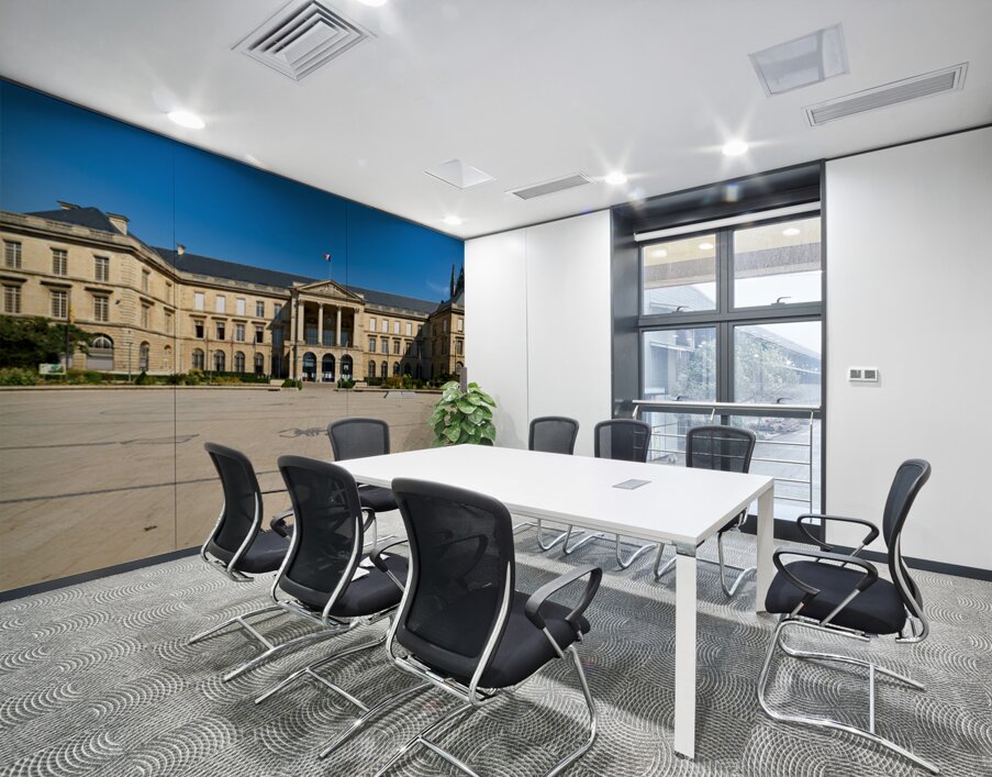 Rouen Town Hall in Normandy with clear blue sky Wall Printing
